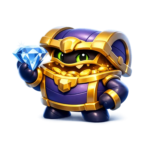 Betrolla online casino promo highlight image featuring a polished 3D mascot detail with premium animated-film style lighting